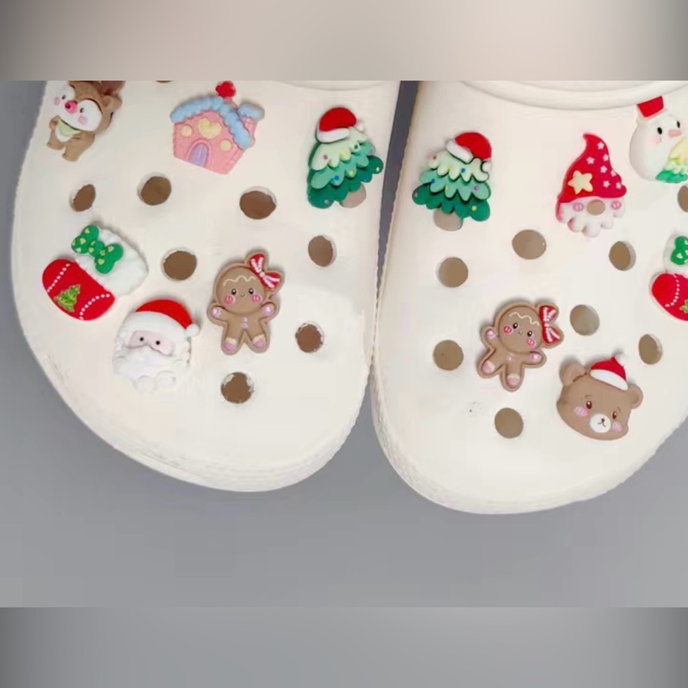 Christmas Shoes Charms For Crocs Clogs Sandals Decorations Accessories 12pc Girl